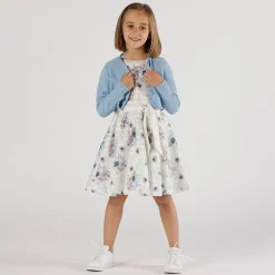 Cardigan da bambina in cotone con paillettes