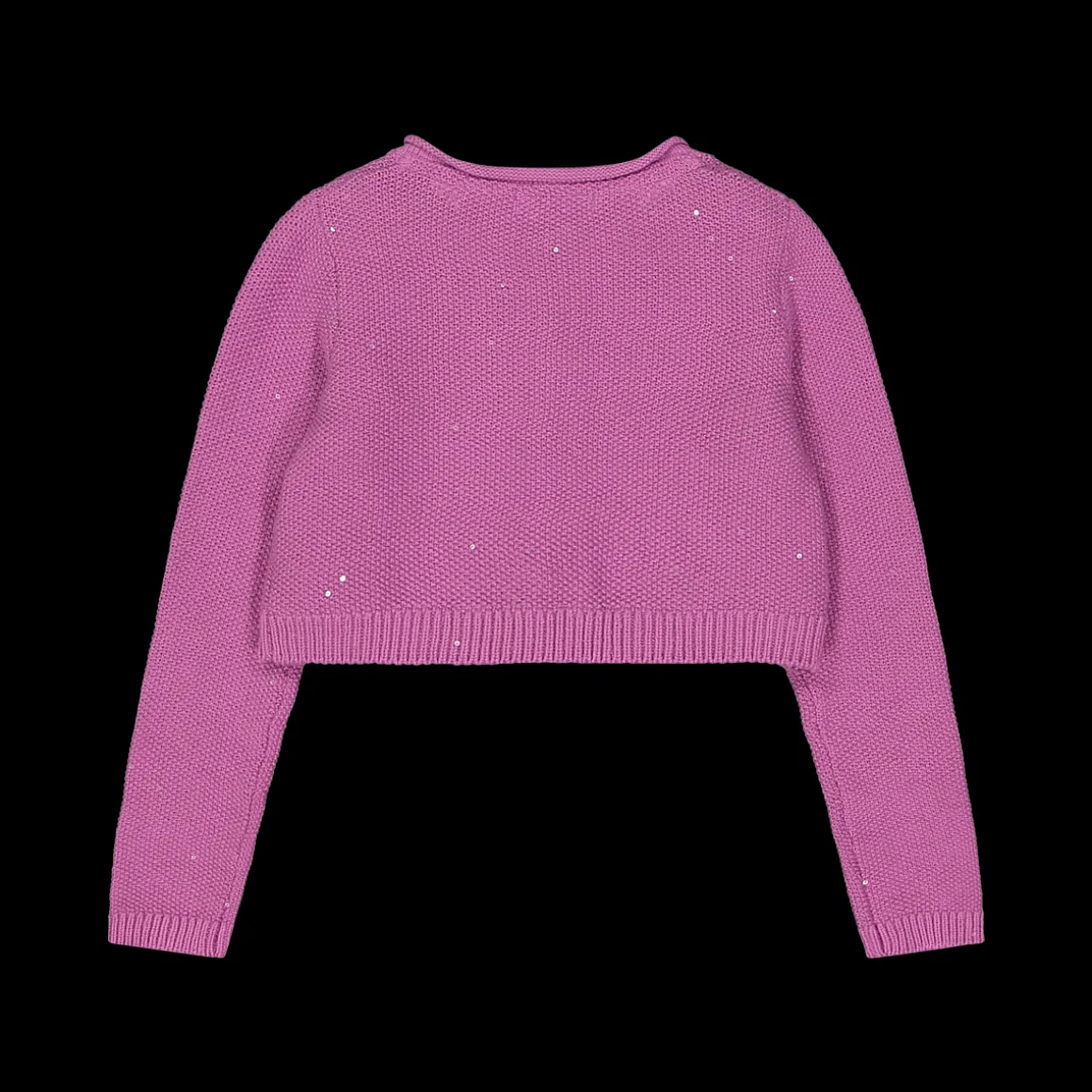 Cardigan da bambina in cotone con paillettes