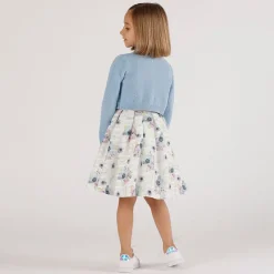 Cardigan da bambina in cotone con paillettes
