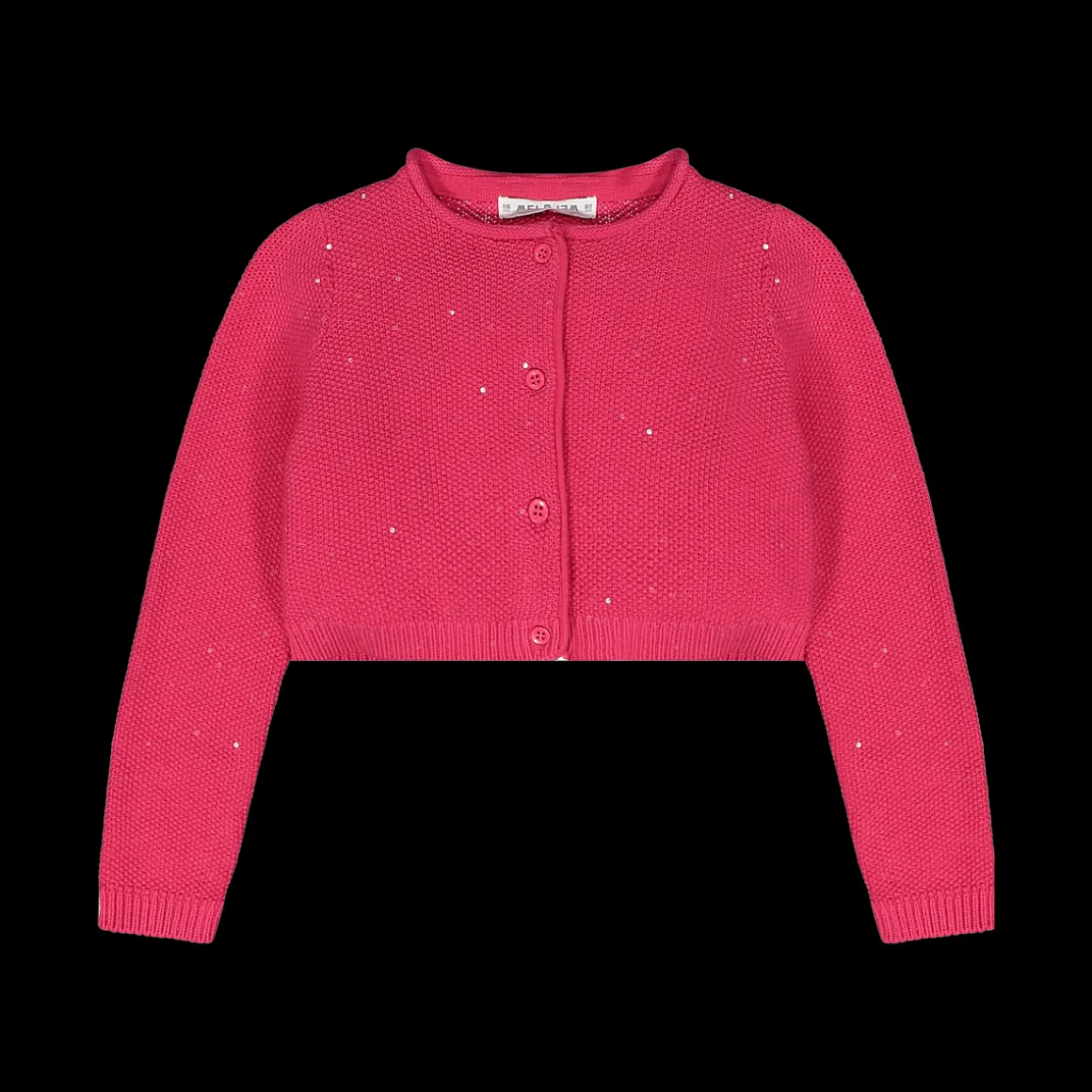 Cardigan da bambina in cotone con paillettes
