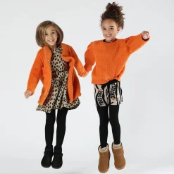 Cardigan in tessuto furry bambina