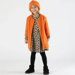 Cardigan in tessuto furry bambina