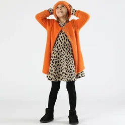 Cardigan in tessuto furry bambina