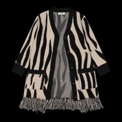 Cardigan jacquard animalier bambina