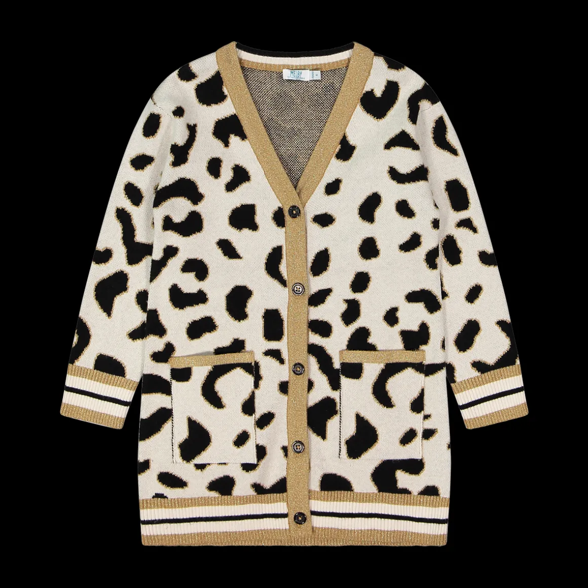 Cardigan lungo da bambina in tricot