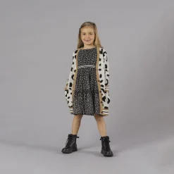 Cardigan lungo da bambina in tricot