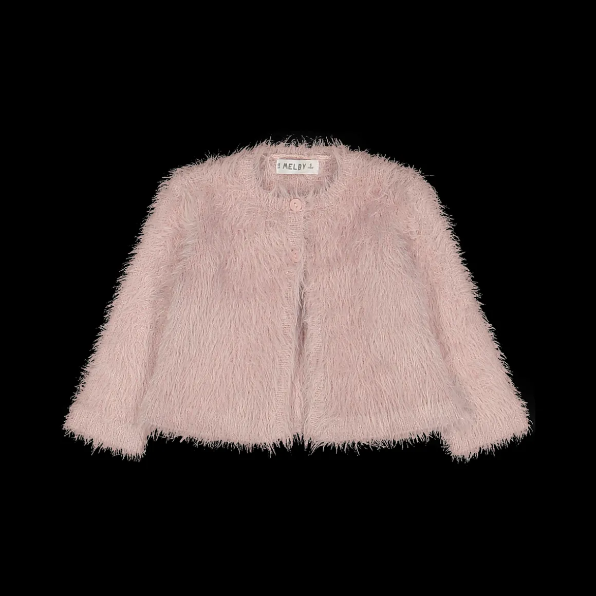 Cardigan tricot effetto pelliccia da bambina