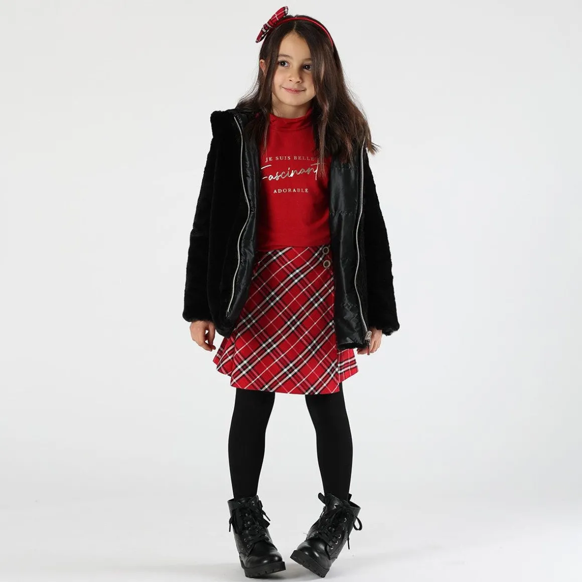 Cerchietto fermacapelli natalizio da bambina