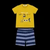 Completino da bambino con pantaloncino rigato