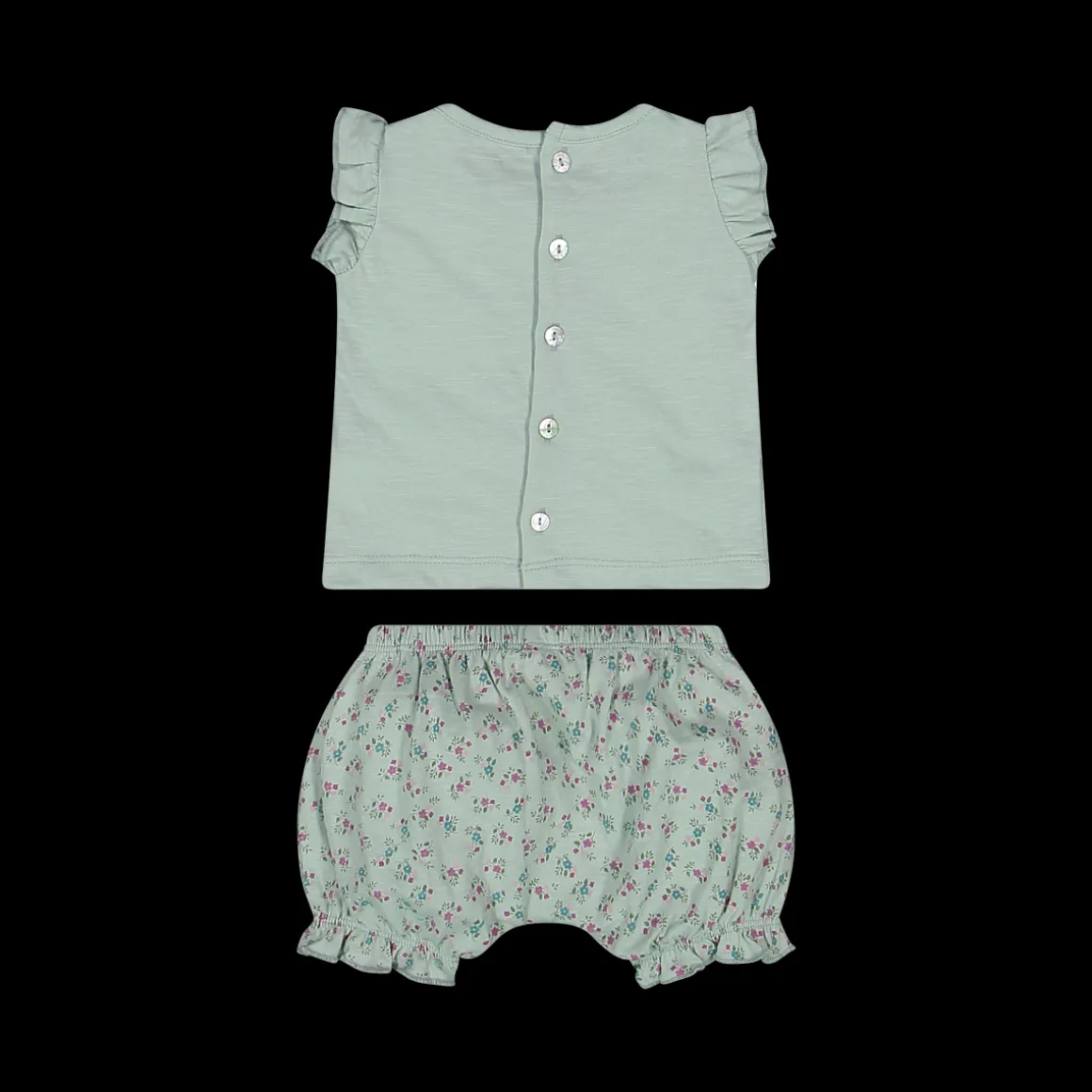 Completino maglia e coulotte in cotone biologico bambina