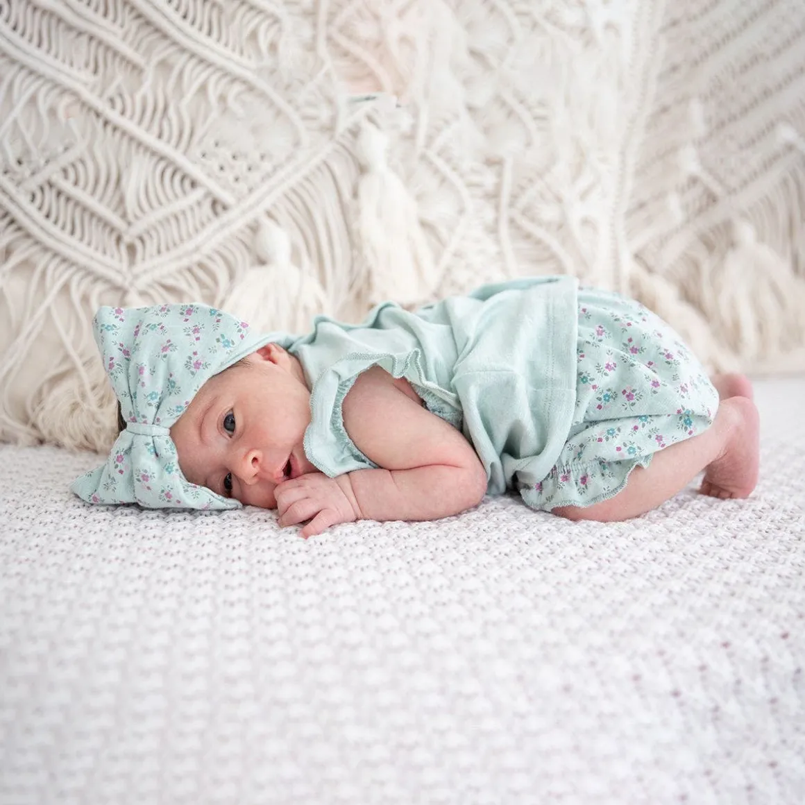 Completino maglia e coulotte in cotone biologico bambina
