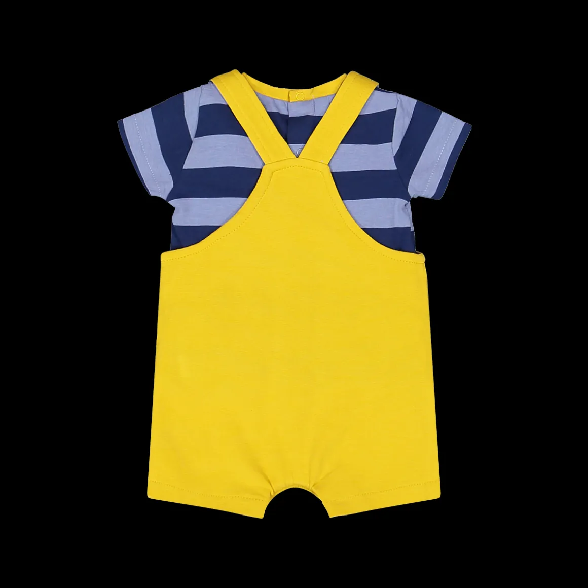 Completino rigato con salopette bambino