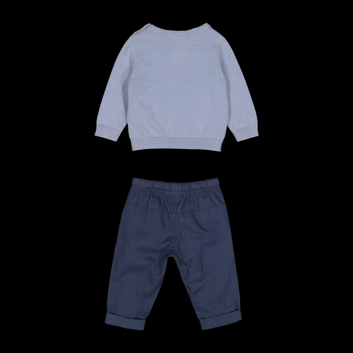 Completo 2 pezzi maglia in tricot + pantalone lungo per neonato