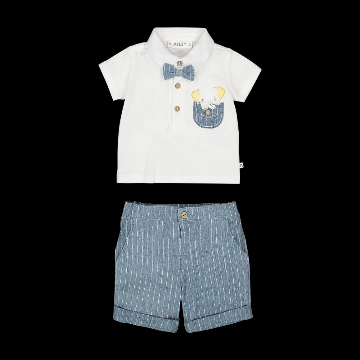 Completo 2 pezzi polo + pantalone corto per neonato