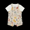Completo 2 pezzi salopette corta + t-shirt manica corta per neonato