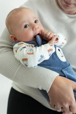 Completo 2 pezzi salopette e maglia per neonato