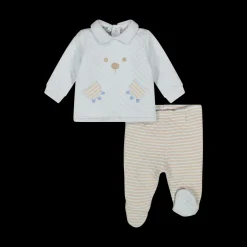 Completo ciniglia e tessuto double neonato