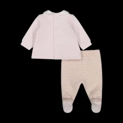 Completo ciniglia e tessuto double neonata