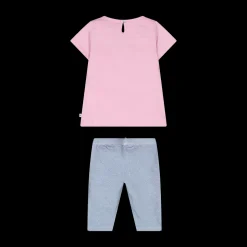 Completo con pantalone ciclista per neonata