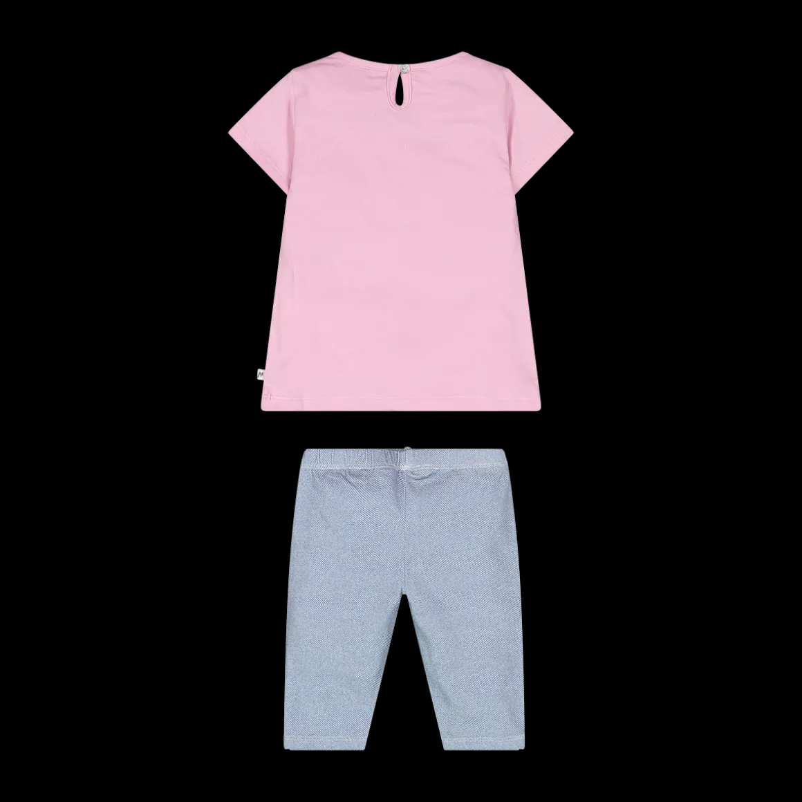 Completo con pantalone ciclista per neonata