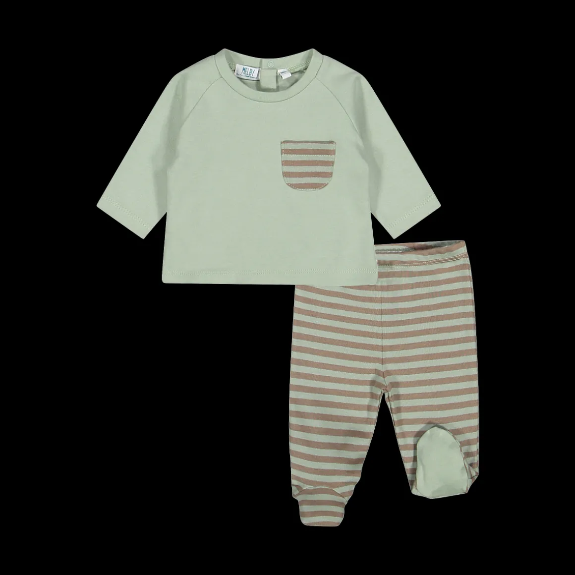 Completo con piede newborn in cotone bio