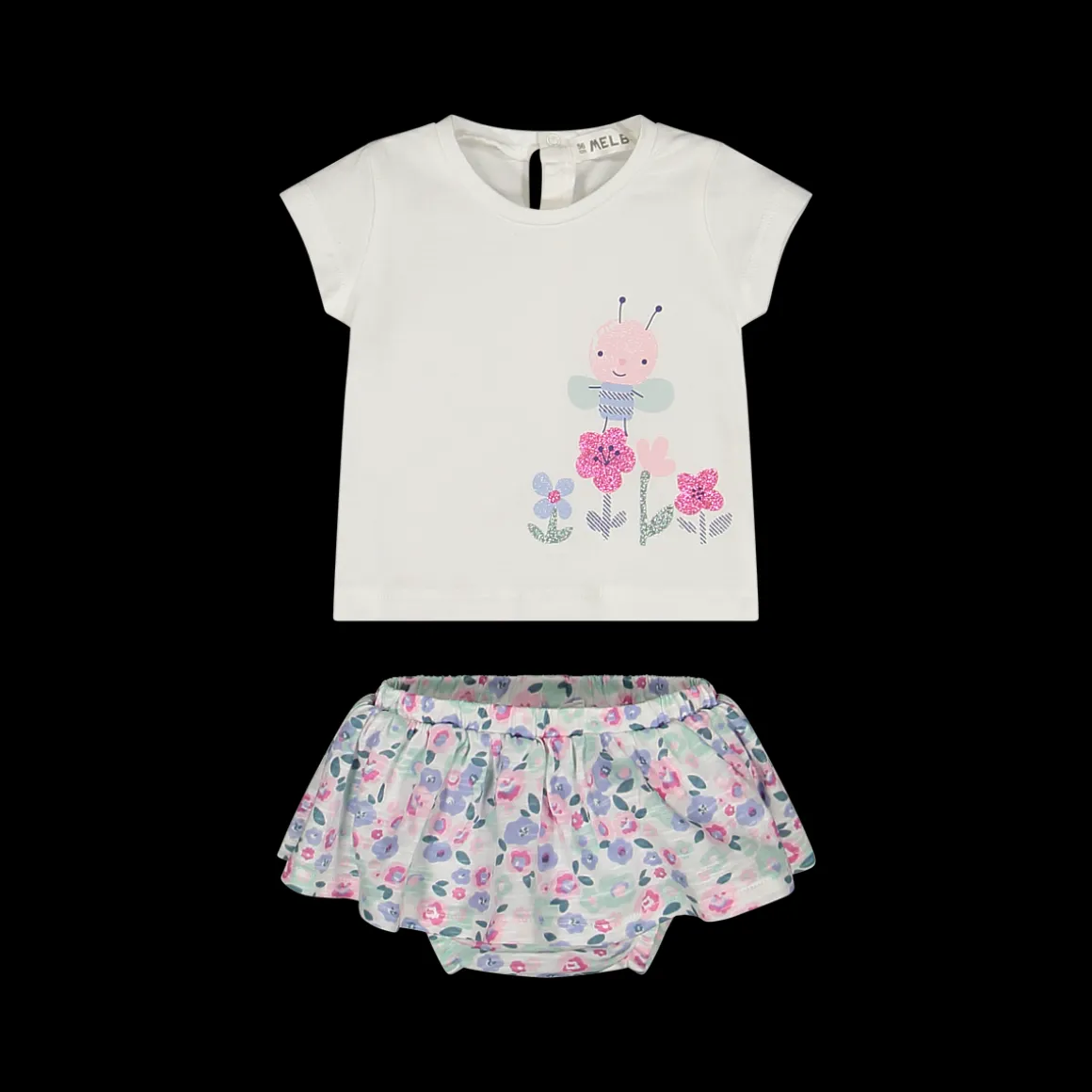 Completo corto due pezzi bambina.