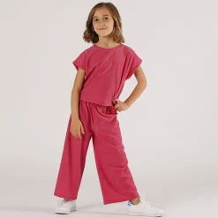 Completo elegante in jersey lurex bambina