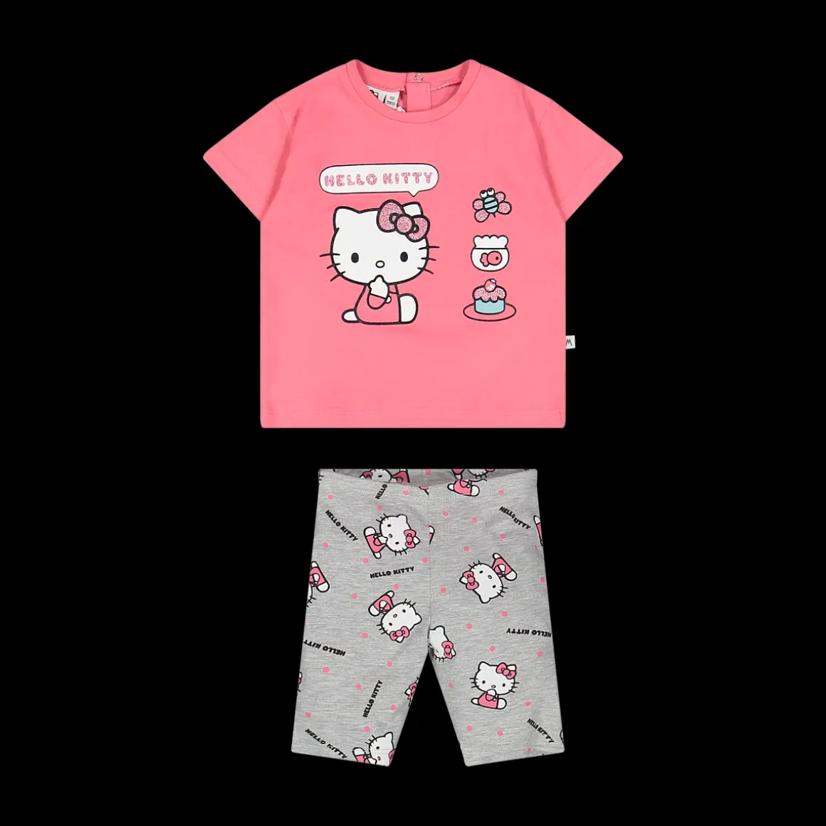Completo estivo a tema Hello Kitty per neonata