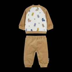 Completo in ciniglia 100% cotone bio per neonato