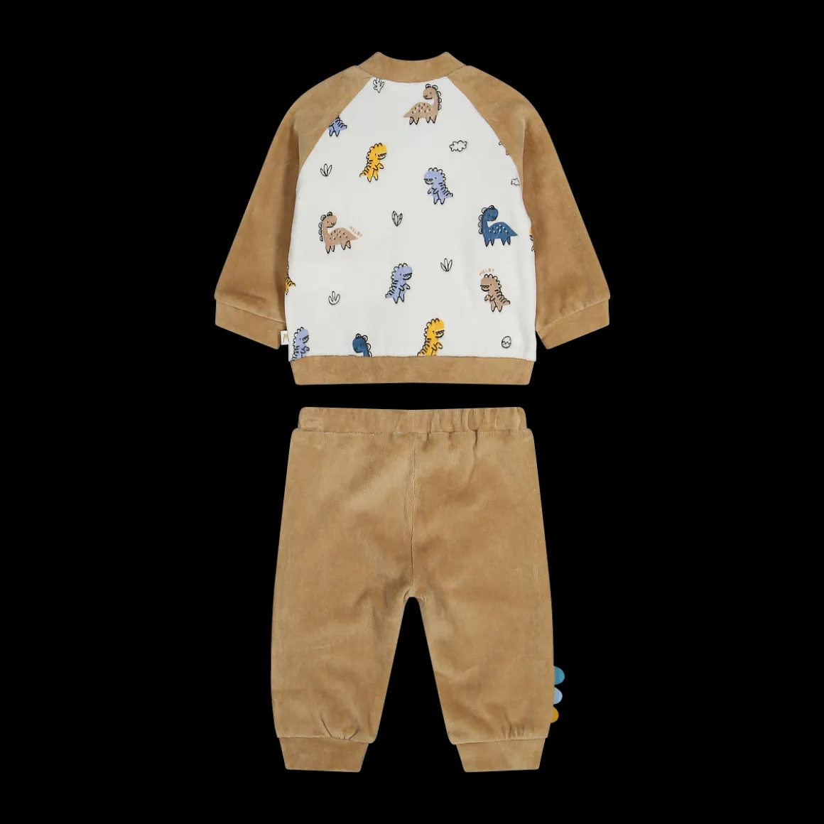Completo in ciniglia 100% cotone bio per neonato