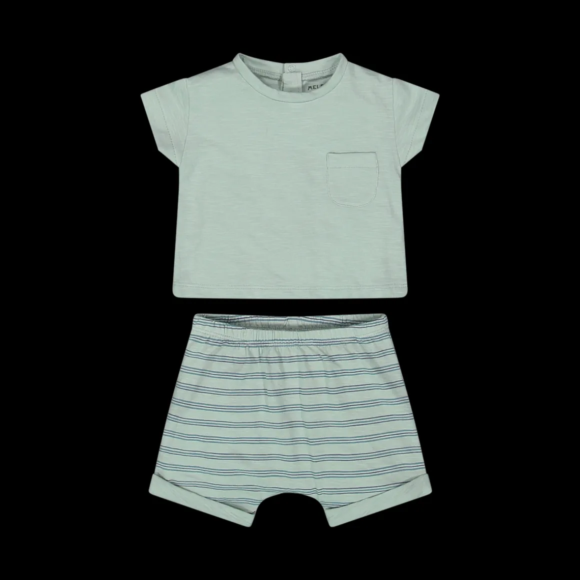Completo in jersey malfilè di cotone biologico da bambino