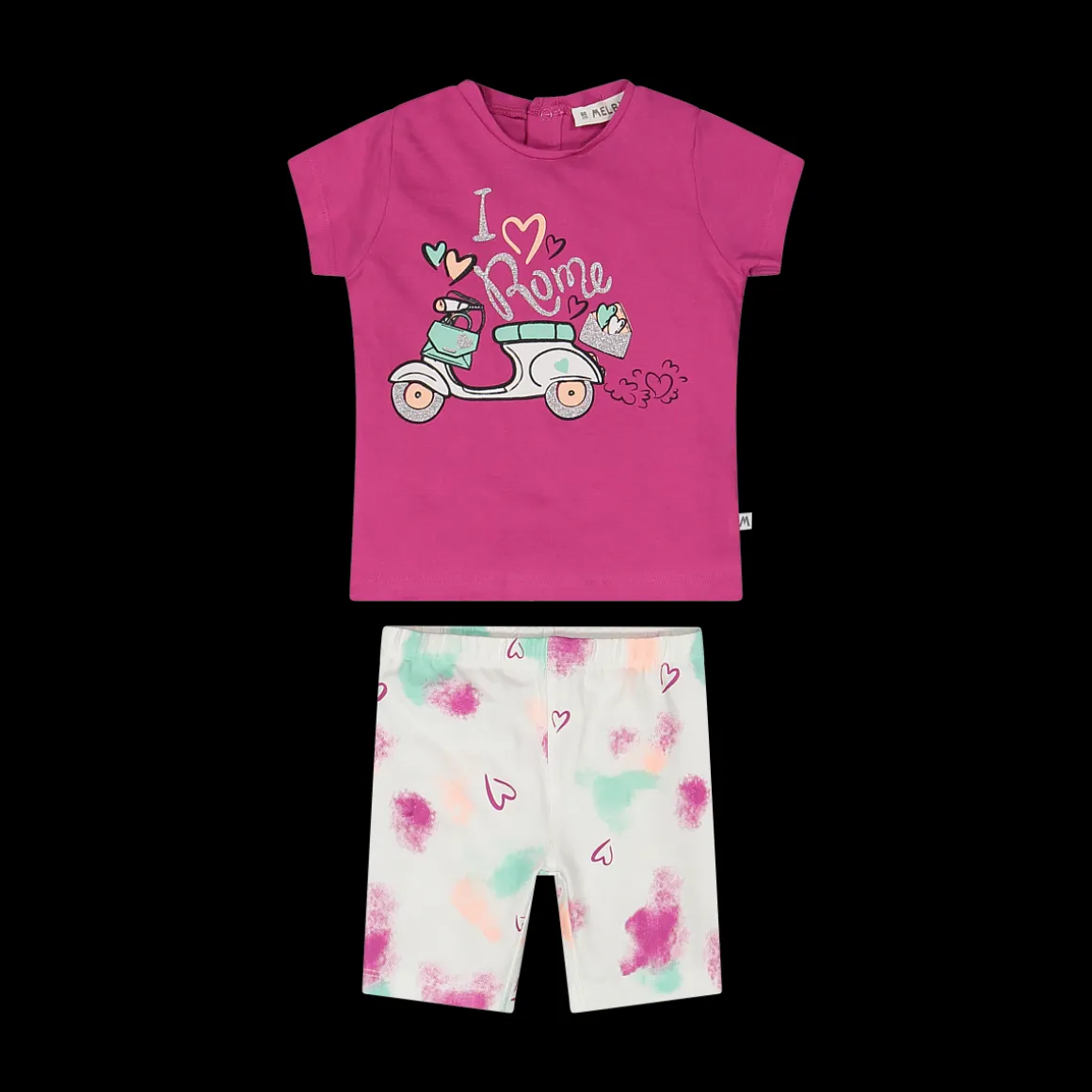 Completo in jersey stretch da bambina