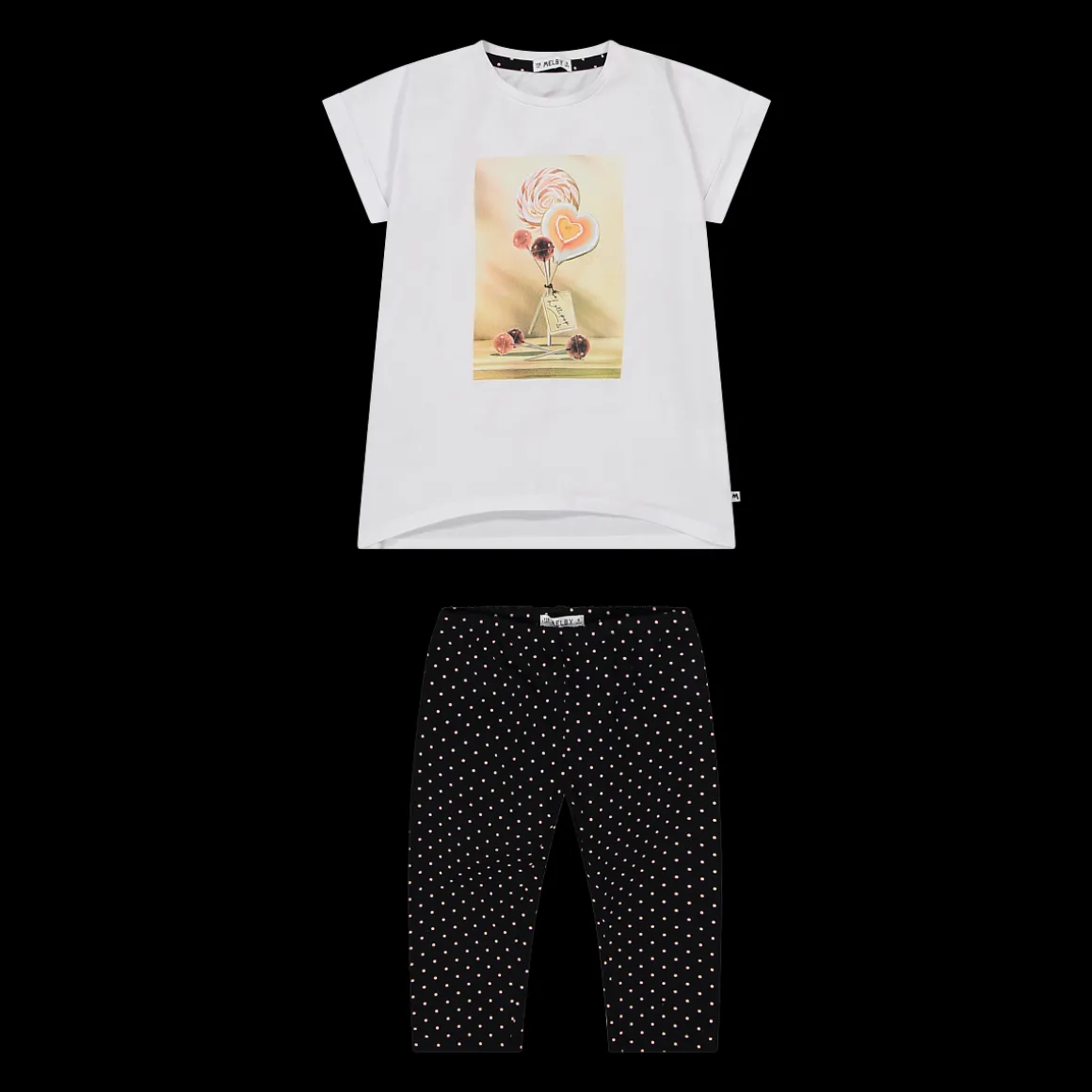 Completo in jersey stretch da bambina