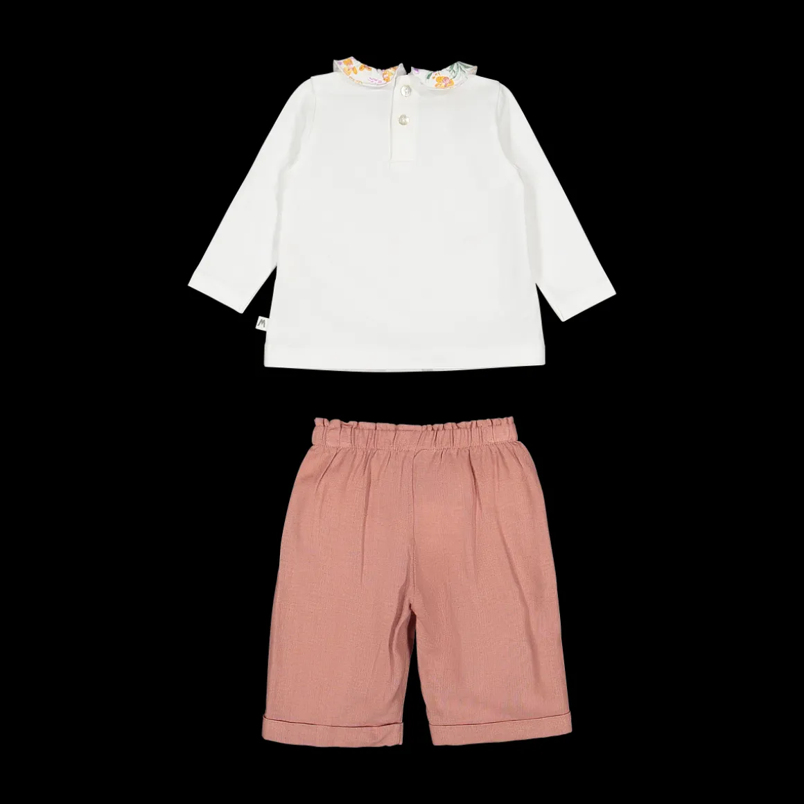 Completo maglietta + pantalone palazzo per neonata
