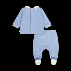 Completo newborn in ciniglia misto cotone bio
