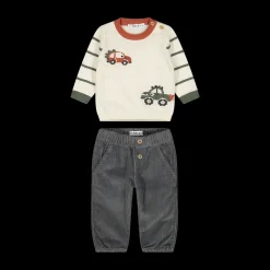 Completo pantalone e maglia tricot per neonato