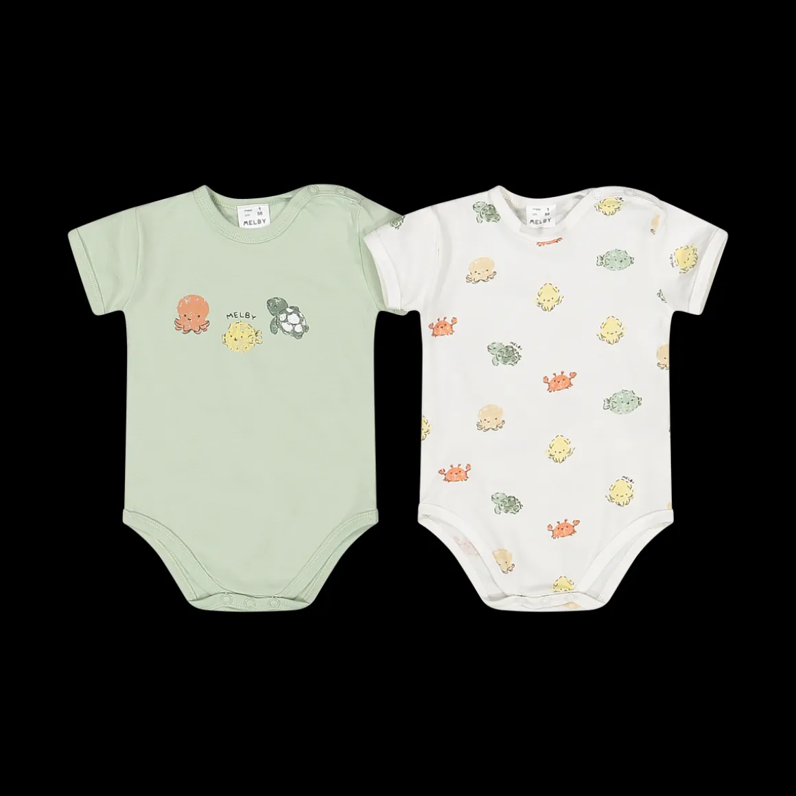 Confezione 2 pezzi body a manica corta unisex