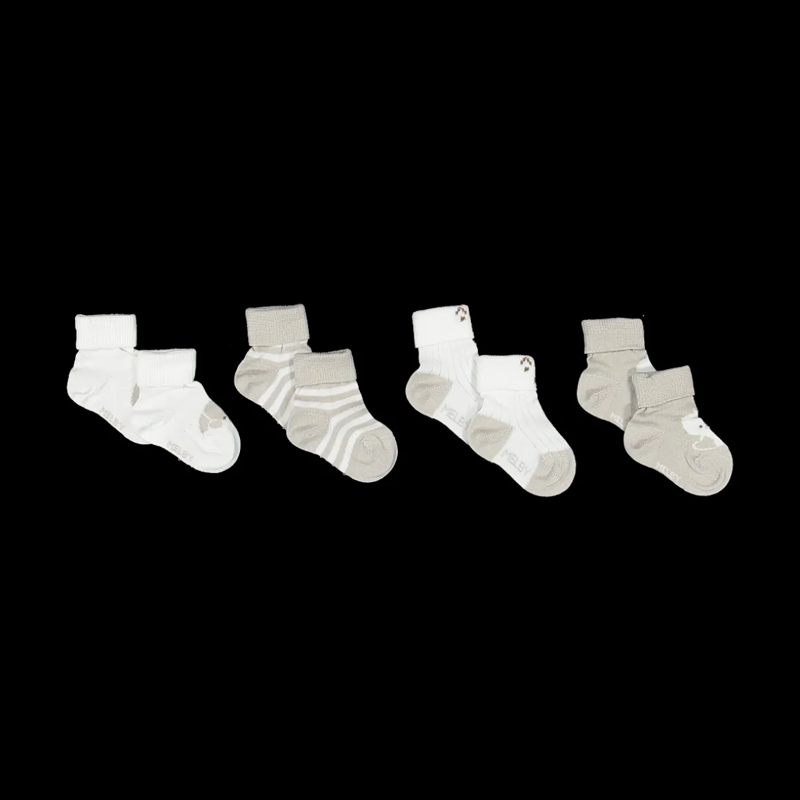 Confezione 4 pezzi calzini beige per neonato