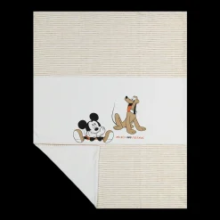 Copertina bianca e beige con stampa Disney neonato