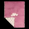 Copertina in ciniglia con cuori neonati