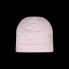 Cuffietta a righe rosa e bianche da neonata