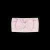 Fascetta a righe rosa e bianche da neonata