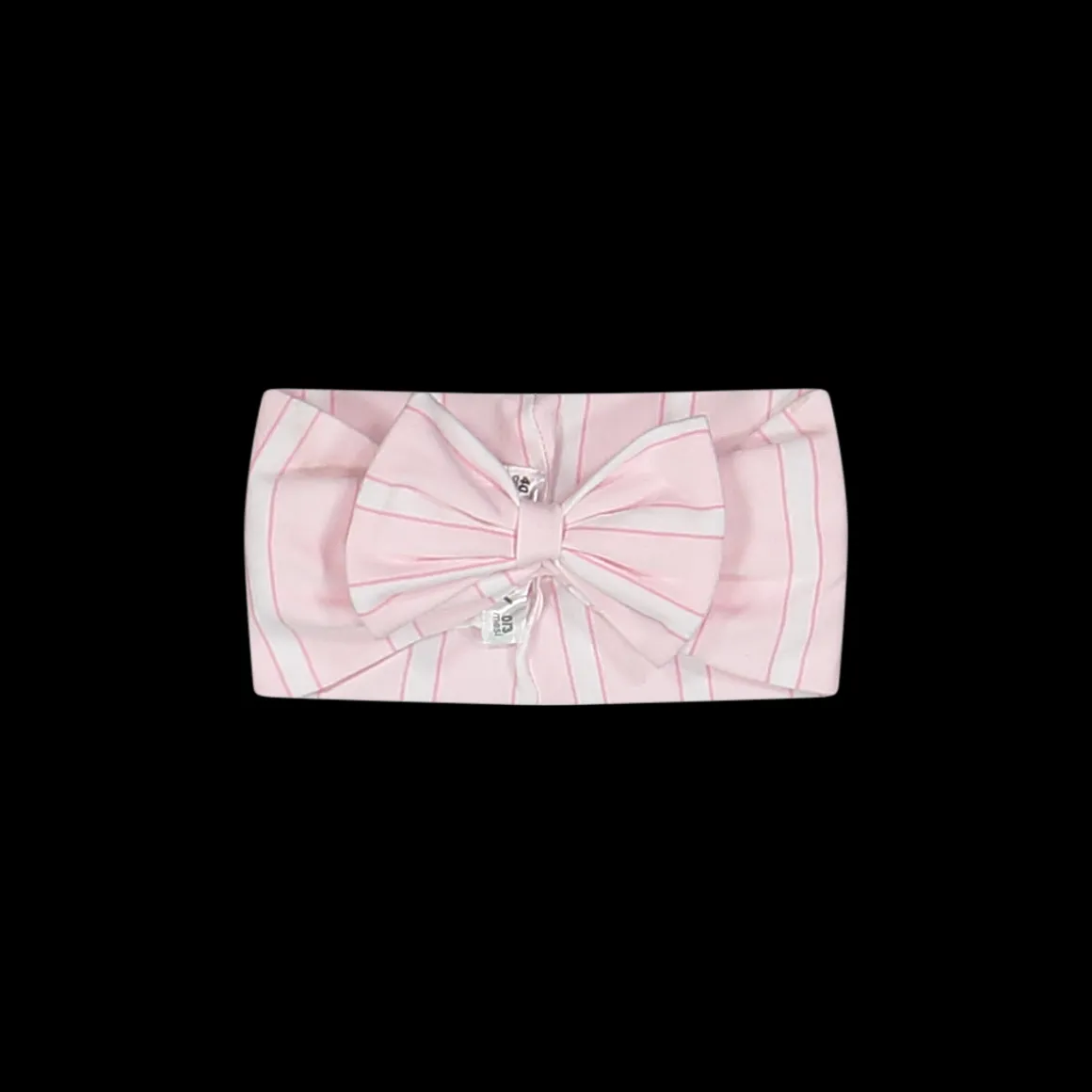Fascetta a righe rosa e bianche da neonata