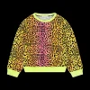 Felpa con stampa animalier da bambina