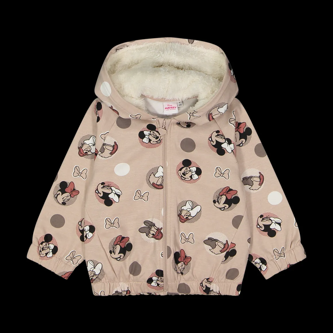 Felpa con zip e stampa Disney da bambina