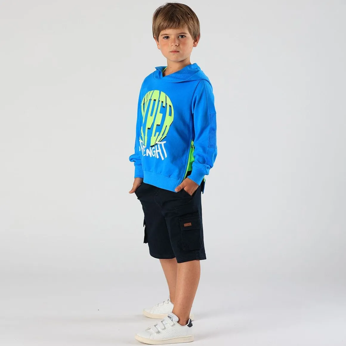 Felpa da bambino con zip laterale