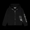 Felpa full zip con scritte per ragazza