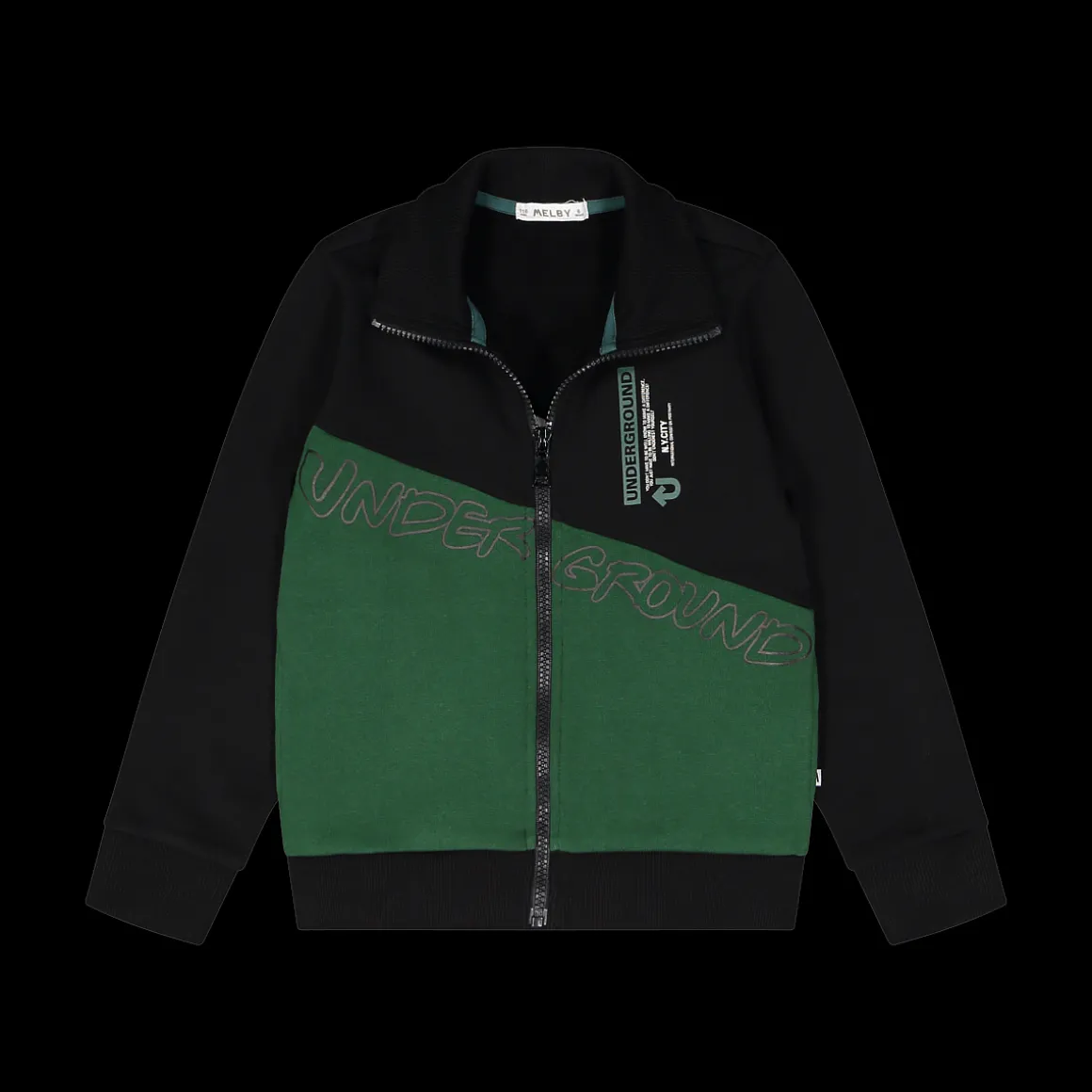 Felpa full zip con stampa per bambino