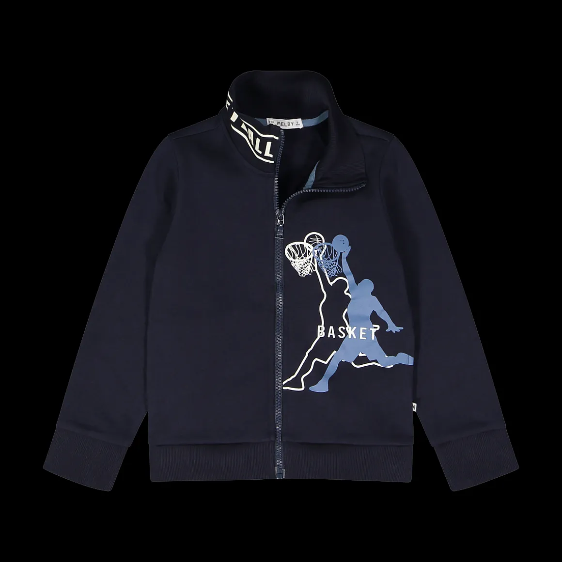 Felpa full zip con stampa per bambino