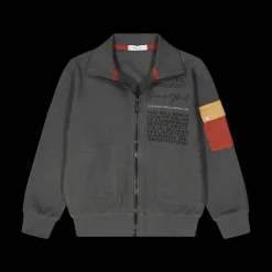 Felpa full zip in felpa diagonale per ragazzo